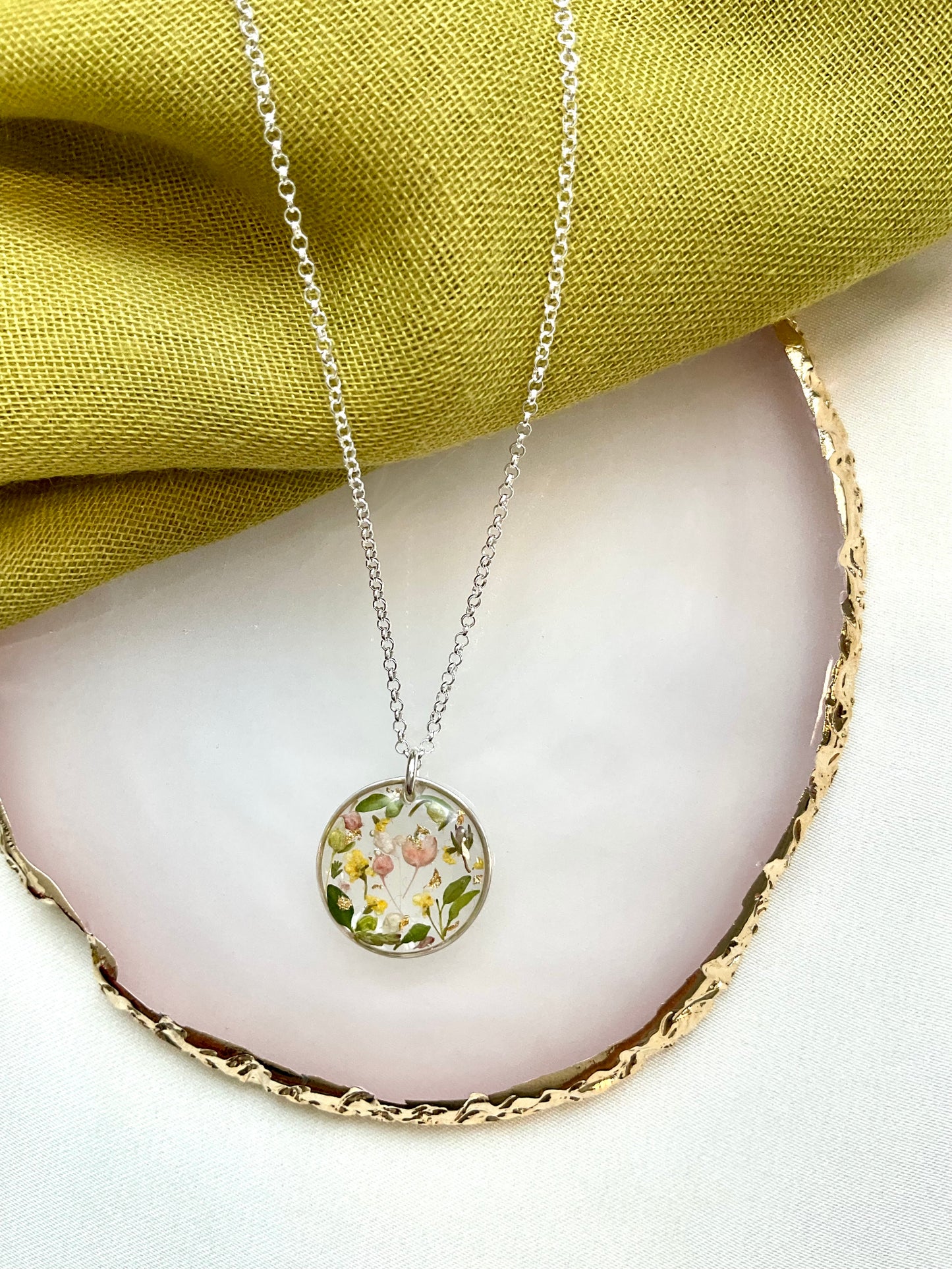 Sterling Silver Resin Necklace - Christmas Present Jewellery