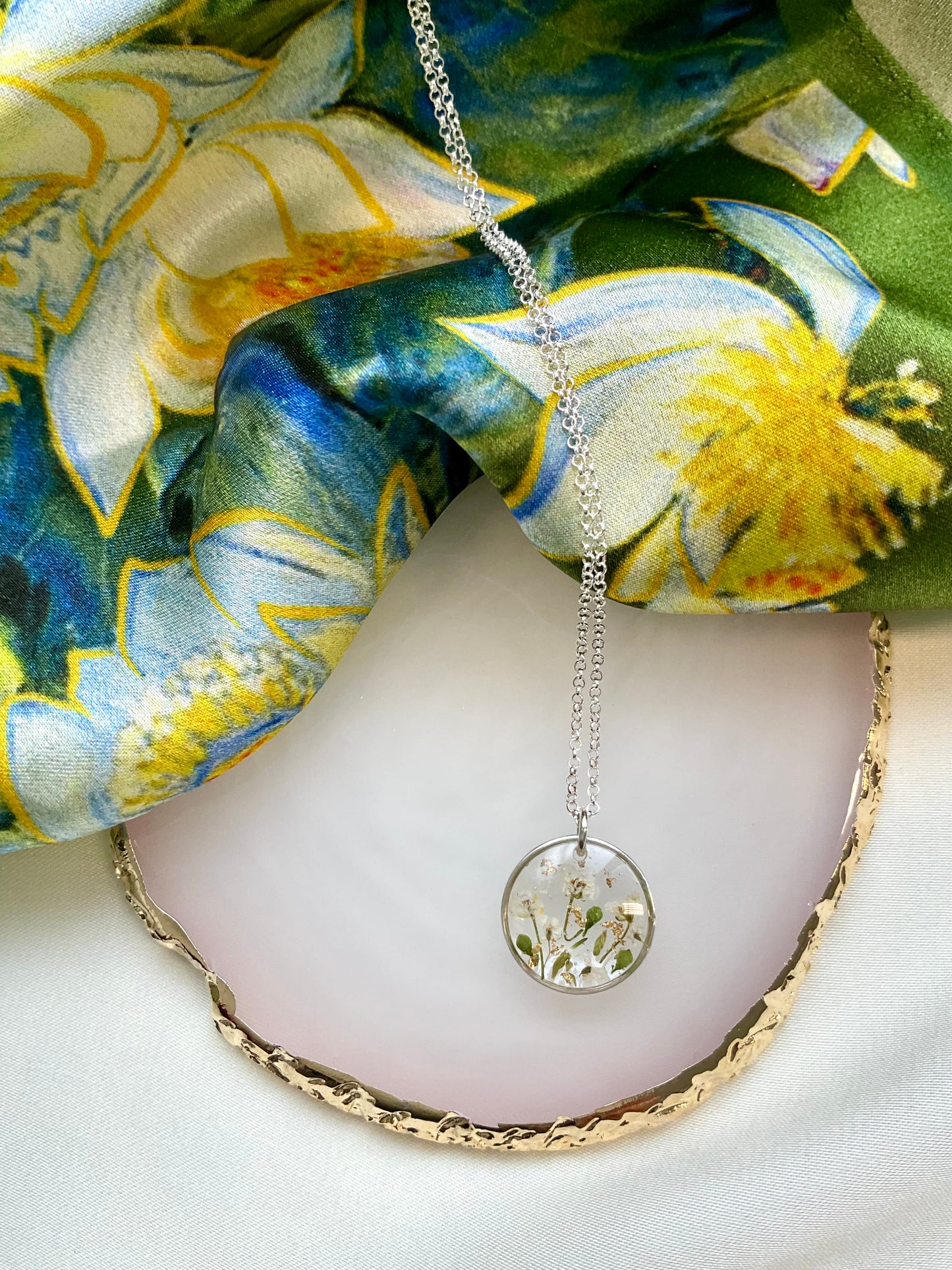 Sterling Silver Bridal Flower Necklace – Wedding Gift Ideas