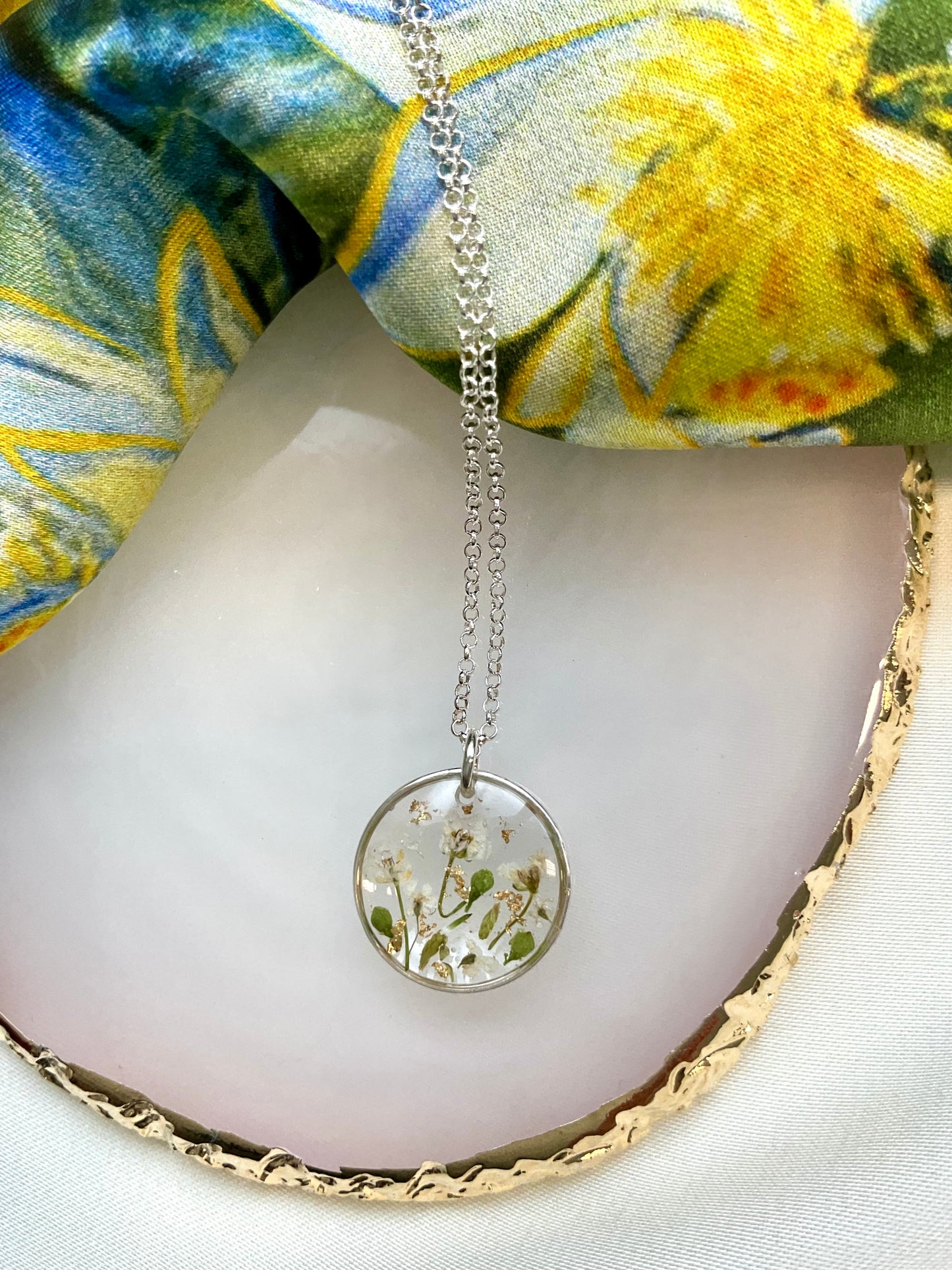 Sterling Silver Bridal Flower Necklace – Wedding Gift Ideas