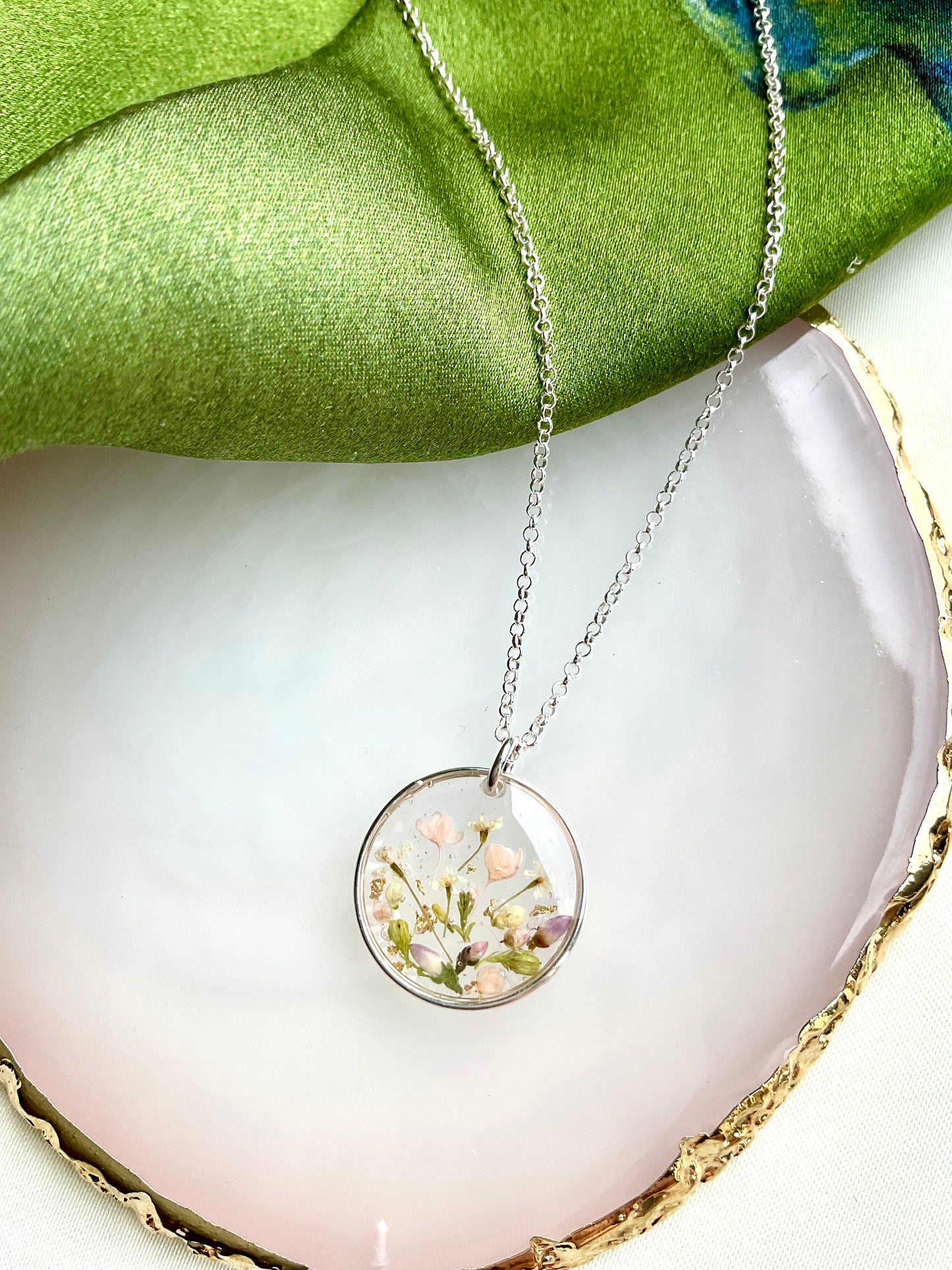 Sterling Silver Irish Necklace – Real Flower Jewellery Gifts For Women