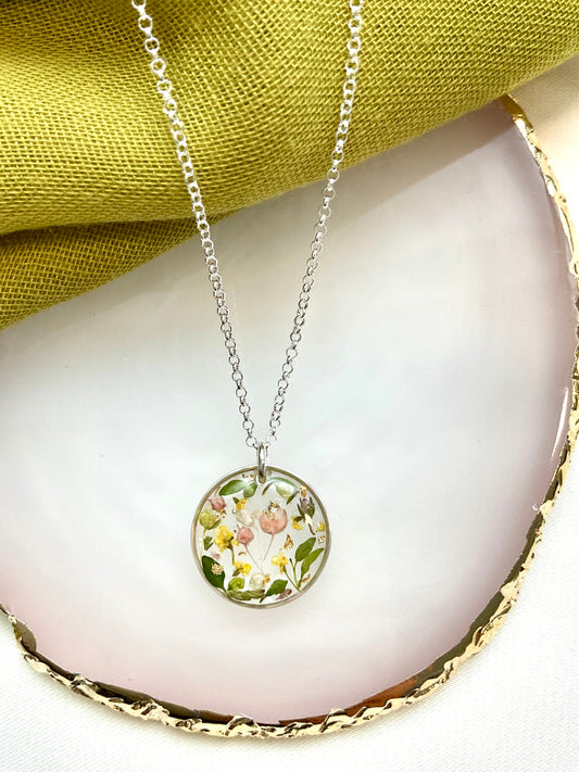 Sterling Silver Resin Necklace - Christmas Present Jewellery