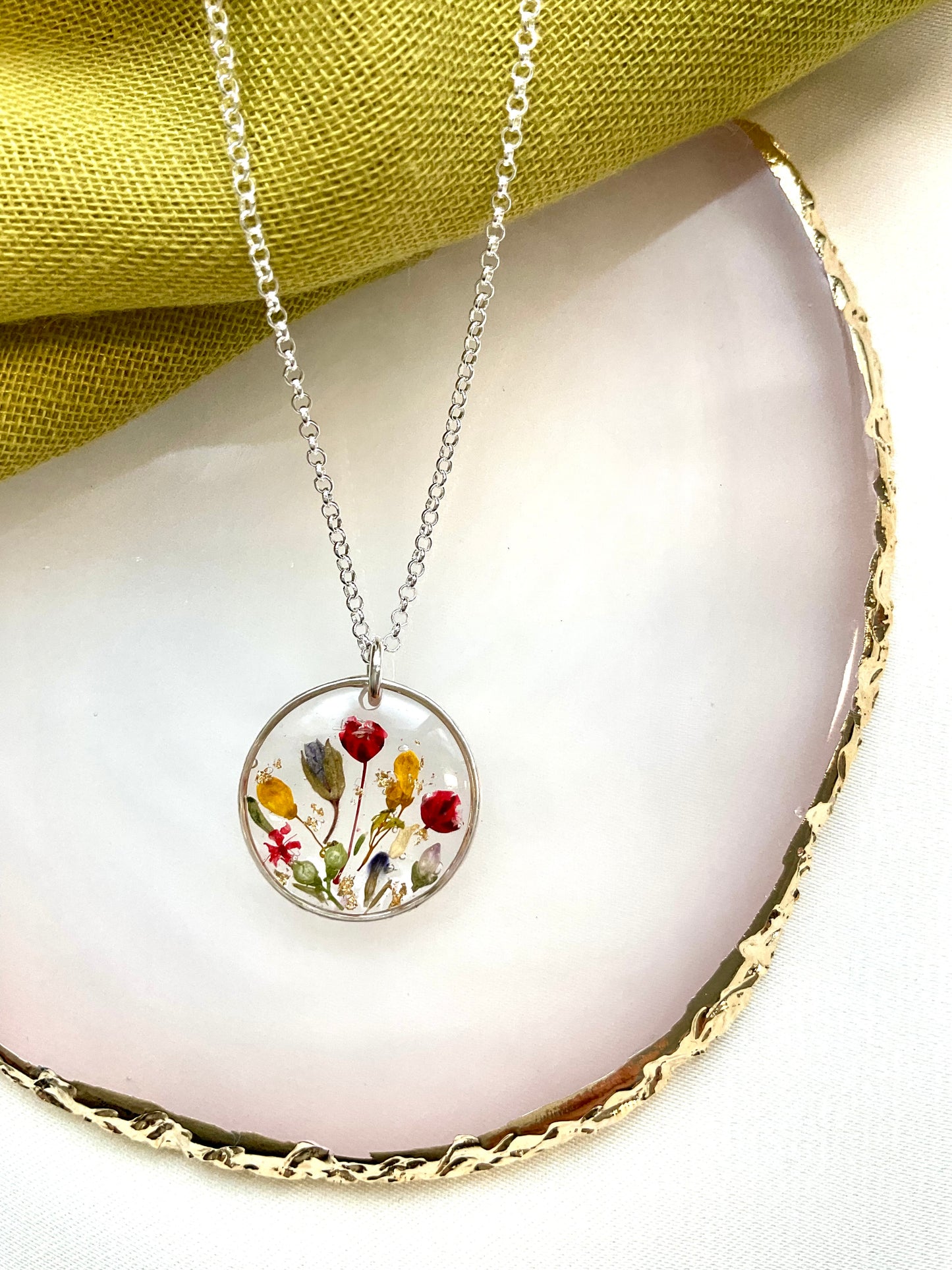 Sterling Silver Minimalist Botanical Necklace For Plant Lovers