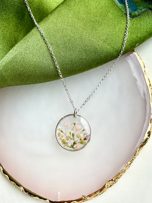 Sterling Silver Irish Necklace – Real Flower Jewellery Gifts For Women